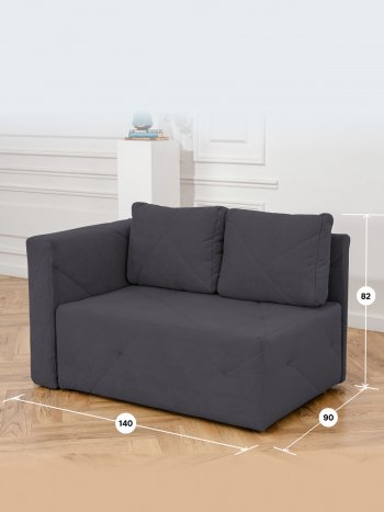 Диван 1010 графит, левый (BRENDOSS) в Нижнем Тагиле - nizhnij-tagil.mebel-e96.ru