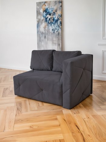 Диван 1010 графит, правый (BRENDOSS) в Нижнем Тагиле - nizhnij-tagil.mebel-e96.ru