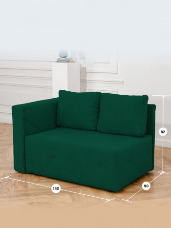 Диван 1010 изумруд, левый (BRENDOSS) в Нижнем Тагиле - nizhnij-tagil.mebel-e96.ru