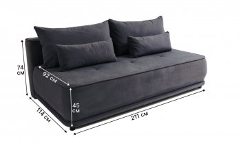 Диван-кровать 1001 графит (Brendoss) в Нижнем Тагиле - nizhnij-tagil.mebel-e96.ru
