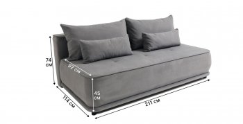 Диван-кровать 1001 серый (Brendoss) в Нижнем Тагиле - nizhnij-tagil.mebel-e96.ru