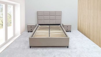 Кровать с подъемным механизмом Мега беж (Лин) в Нижнем Тагиле - nizhnij-tagil.mebel-e96.ru
