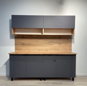 Кухонный гарнитур Монако 2000 мм графит (СВ) в Нижнем Тагиле - nizhnij-tagil.mebel-e96.ru