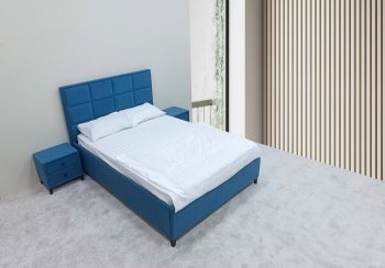 Кровать с подъемным механизмом Мега синий (Лин) в Нижнем Тагиле - nizhnij-tagil.mebel-e96.ru