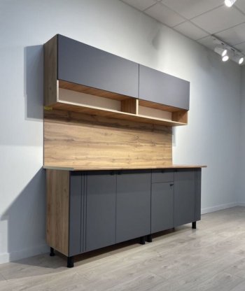 Кухонный гарнитур Монако 2000 мм графит (СВ) в Нижнем Тагиле - nizhnij-tagil.mebel-e96.ru