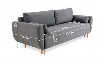Диван 920 серый (Brendoss) в Нижнем Тагиле - nizhnij-tagil.mebel-e96.ru