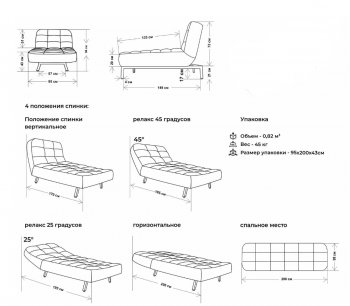 Кушетка Абри Синий в Нижнем Тагиле - nizhnij-tagil.mebel-e96.ru