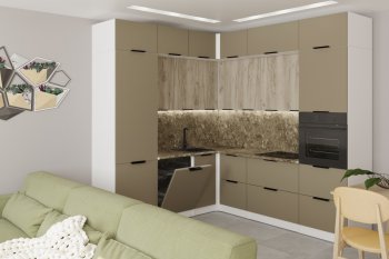 Кухонный гарнитур Альба гранд прайм 2200х2500 мм (Герда) в Нижнем Тагиле - nizhnij-tagil.mebel-e96.ru