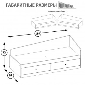 Кровать с ящиками Альфа 11.21 солнечный свет в Нижнем Тагиле - nizhnij-tagil.mebel-e96.ru