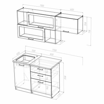 Кухонный гарнитур Алина экстра 1700 мм (Герда) в Нижнем Тагиле - nizhnij-tagil.mebel-e96.ru