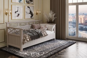 Кровать из массива Амелия льняной (БМ) в Нижнем Тагиле - nizhnij-tagil.mebel-e96.ru