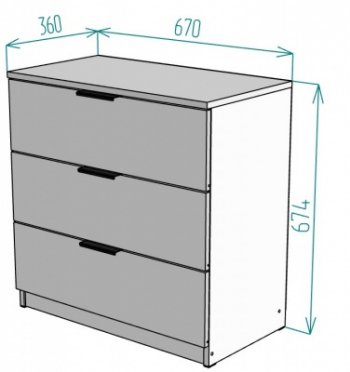 Комод Anna K215 674х670х360 в Нижнем Тагиле - nizhnij-tagil.mebel-e96.ru