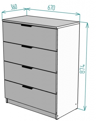 Комод Anna K216 874х670х360 в Нижнем Тагиле - nizhnij-tagil.mebel-e96.ru