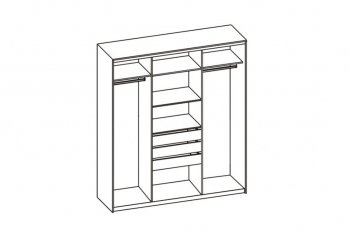 Шкаф-купе 1700 мм 3-х дверный с 1-м зеркалом (арт. 012) бодега (Диал) в Нижнем Тагиле - nizhnij-tagil.mebel-e96.ru