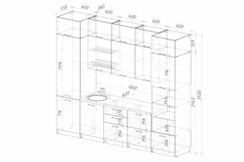 Кухонный гарнитур Асая экстра 3000 мм (герда) в Нижнем Тагиле - nizhnij-tagil.mebel-e96.ru