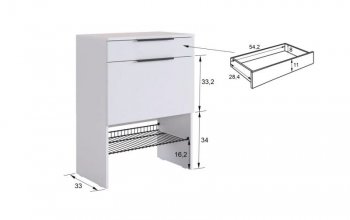 Прихожая Баско К8 (графит) (Мебельсон) в Нижнем Тагиле - nizhnij-tagil.mebel-e96.ru