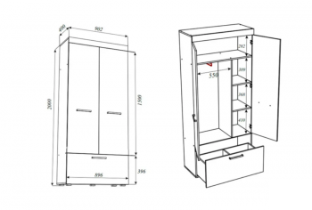 Стенка Бастон+шкаф (Эра) в Нижнем Тагиле - nizhnij-tagil.mebel-e96.ru