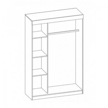 Шкаф-купе Бассо 1300 мм серый/антрацит (ИЦ) в Нижнем Тагиле - nizhnij-tagil.mebel-e96.ru