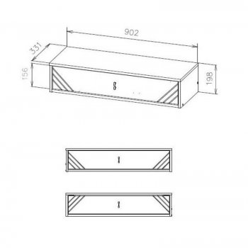Стол туалетный (навесной) Байкал (СВ) в Нижнем Тагиле - nizhnij-tagil.mebel-e96.ru