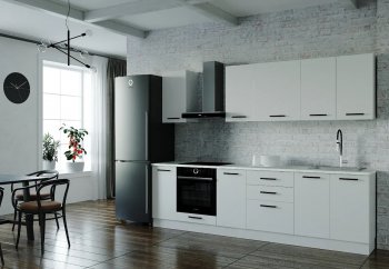 Кухонный гарнитур Белый глянец 2800 МДФ (Санвут) в Нижнем Тагиле - nizhnij-tagil.mebel-e96.ru