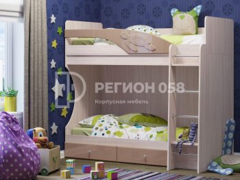 Двухъярусная кровать Бемби МДФ (Регион) в Нижнем Тагиле - nizhnij-tagil.mebel-e96.ru