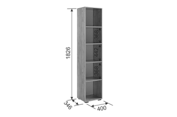 Стенка Бери К1 графит (Мебельсон) в Нижнем Тагиле - nizhnij-tagil.mebel-e96.ru