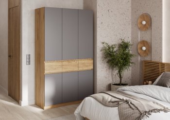 Шкаф 1200 мм Бостон Лайт ШК-003 серый (Стиль) в Нижнем Тагиле - nizhnij-tagil.mebel-e96.ru