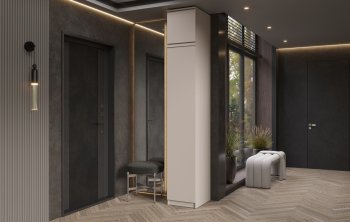 Пенал 400 мм Челси (1 створка) с антресолью, Кашемир (Миф) в Нижнем Тагиле - nizhnij-tagil.mebel-e96.ru