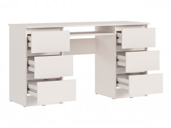 Письменный стол Челси 6 ящиков кашемир (Миф) в Нижнем Тагиле - nizhnij-tagil.mebel-e96.ru