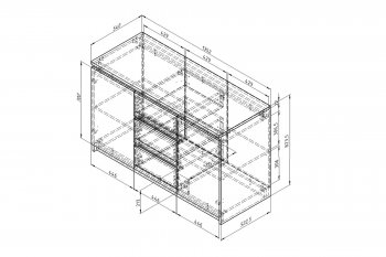 Комод 3ящ.2дв. Дельта Next 25.04 ЯШ/белый (ФМ) в Нижнем Тагиле - nizhnij-tagil.mebel-e96.ru