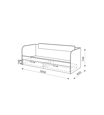 Кровать с ящиками Дуглас М13 (Риннер) в Нижнем Тагиле - nizhnij-tagil.mebel-e96.ru