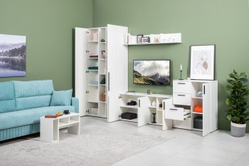 Стенка Эйр комп 1, белый (Моби) в Нижнем Тагиле - nizhnij-tagil.mebel-e96.ru