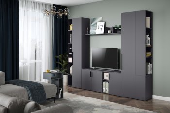 Стенка Эйр модульная, графит (Моби) в Нижнем Тагиле - nizhnij-tagil.mebel-e96.ru