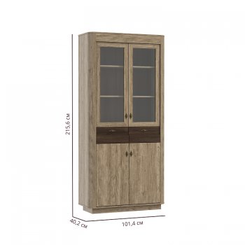 Шкаф витрина 34.05 Фантазия (Олмеко) в Нижнем Тагиле - nizhnij-tagil.mebel-e96.ru