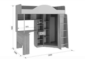 Уголок школьника Фэнтези (Мебельсон) в Нижнем Тагиле - nizhnij-tagil.mebel-e96.ru