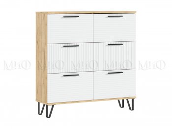 Обувница Флэш крафт/белый (Миф) в Нижнем Тагиле - nizhnij-tagil.mebel-e96.ru