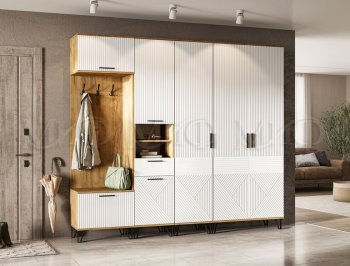Прихожая Флэш модульная, крафт/белый (Миф) в Нижнем Тагиле - nizhnij-tagil.mebel-e96.ru