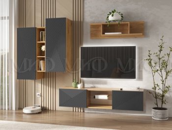 Стенка Флэш крафт/графит (Миф) в Нижнем Тагиле - nizhnij-tagil.mebel-e96.ru