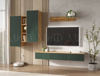 Стенка Флэш комп.2 крафт/грин (Миф) в Нижнем Тагиле - nizhnij-tagil.mebel-e96.ru