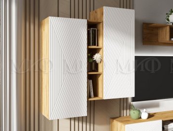 Стенка Флэш крафт/белый (Миф) в Нижнем Тагиле - nizhnij-tagil.mebel-e96.ru