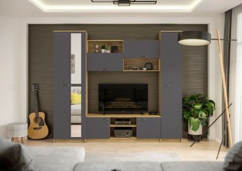 Стенка Герда крафт/графит (ИЦ) в Нижнем Тагиле - nizhnij-tagil.mebel-e96.ru