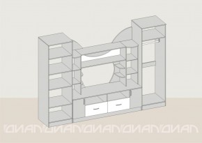 Гостиная Аллегро с 2 шкафами вариант-5 (венге/дуб белфорт) в Нижнем Тагиле - nizhnij-tagil.mebel-e96.ru