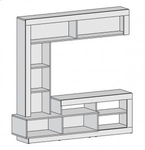 Гостиная Омаха (дуб серый/белый бриллиант) в Нижнем Тагиле - nizhnij-tagil.mebel-e96.ru