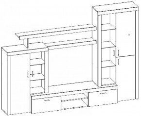 Гостиная Орландо композиция №1 в Нижнем Тагиле - nizhnij-tagil.mebel-e96.ru