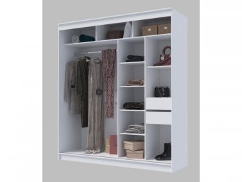 Шкаф-купе 2000 мм Гранд-1 ЛДСП, белый гладкий (Эра) в Нижнем Тагиле - nizhnij-tagil.mebel-e96.ru