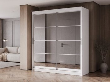 Шкаф-купе 2000 мм Гранд-1 зеркало/зеркало, белый (Эра) в Нижнем Тагиле - nizhnij-tagil.mebel-e96.ru