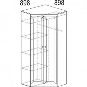 Шкаф угловой Инна 606 денвер темный (Яна) в Нижнем Тагиле - nizhnij-tagil.mebel-e96.ru