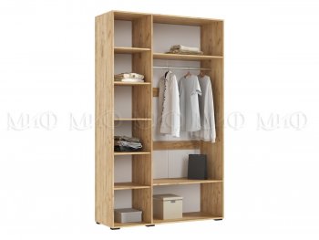 Шкаф 1350 мм Ирис с антресолью, крафт/белый (Миф) в Нижнем Тагиле - nizhnij-tagil.mebel-e96.ru