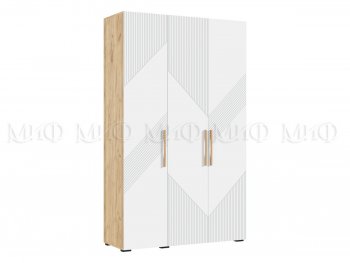 Шкаф 1350 мм Ирис с антресолью, крафт/белый (Миф) в Нижнем Тагиле - nizhnij-tagil.mebel-e96.ru
