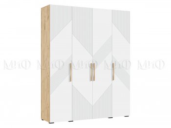 Шкаф 1800 мм Ирис с антресолью крафт/белый (Миф) в Нижнем Тагиле - nizhnij-tagil.mebel-e96.ru
